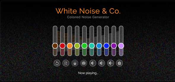 White Noise Generator Homepage