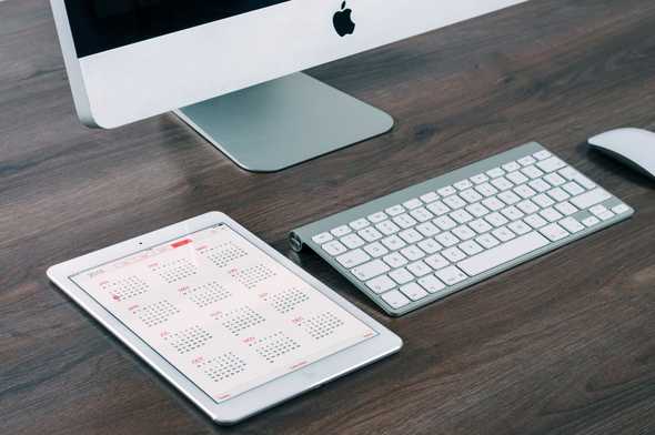 iPad and keyboard on a desk
